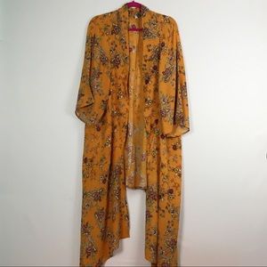 Patrons of Peace Kimono Shawl Marigold Floral M